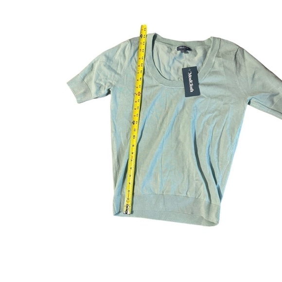 New ModCloth Women’s Short Sleeve Pale Green Soft Sweater Size Large Round Neck - Picture 7 of 15